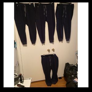 Figs Zamora Jogger scrub pants, navy, lot of 4 pairs, petite XL